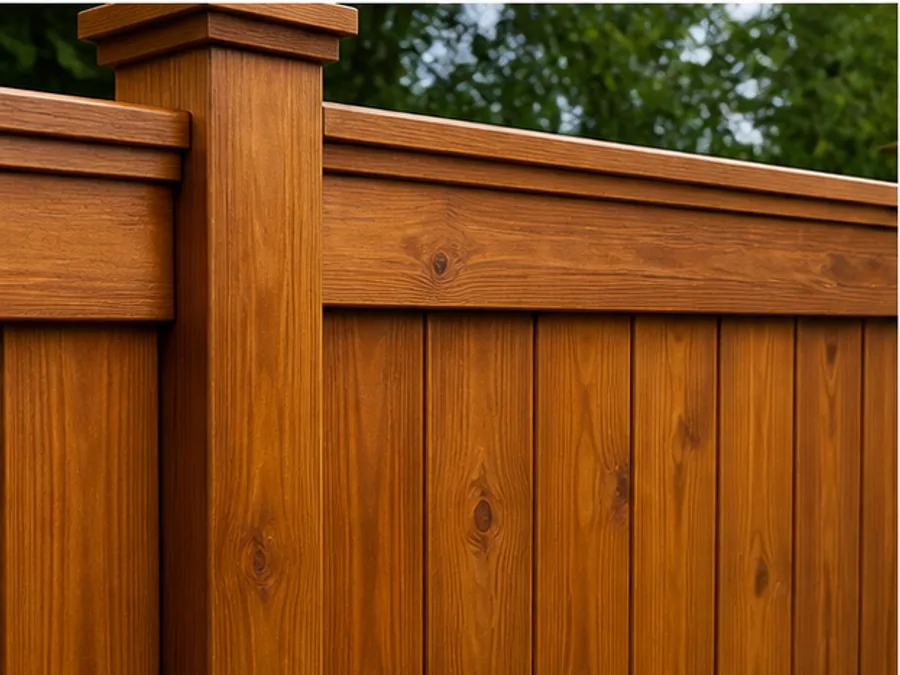 Wood privacy Stain / seal fence detail