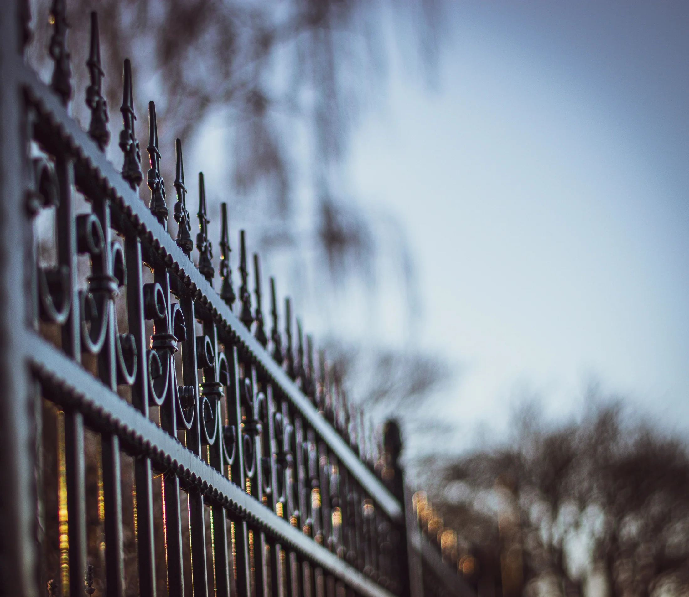 Ornamental steel fence example