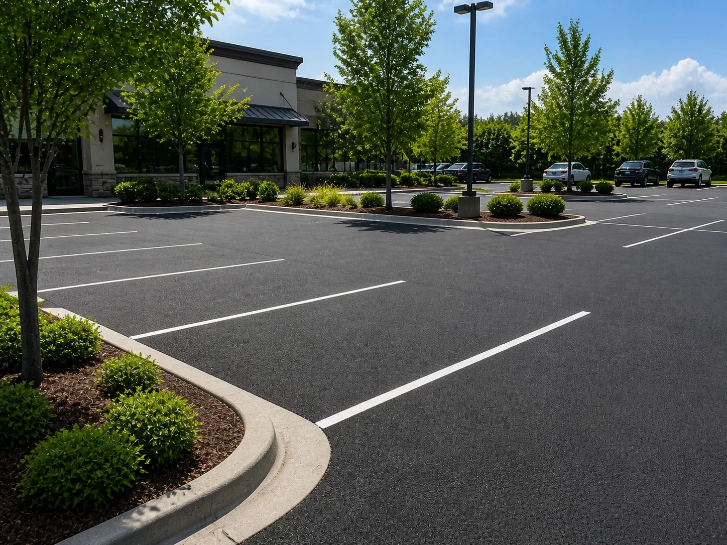 Parking lot / large paved area asphalt example