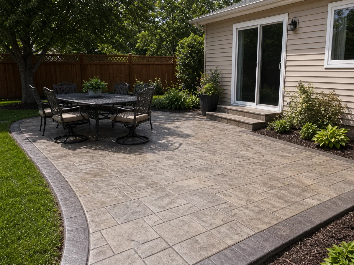 Stamped concrete concrete example