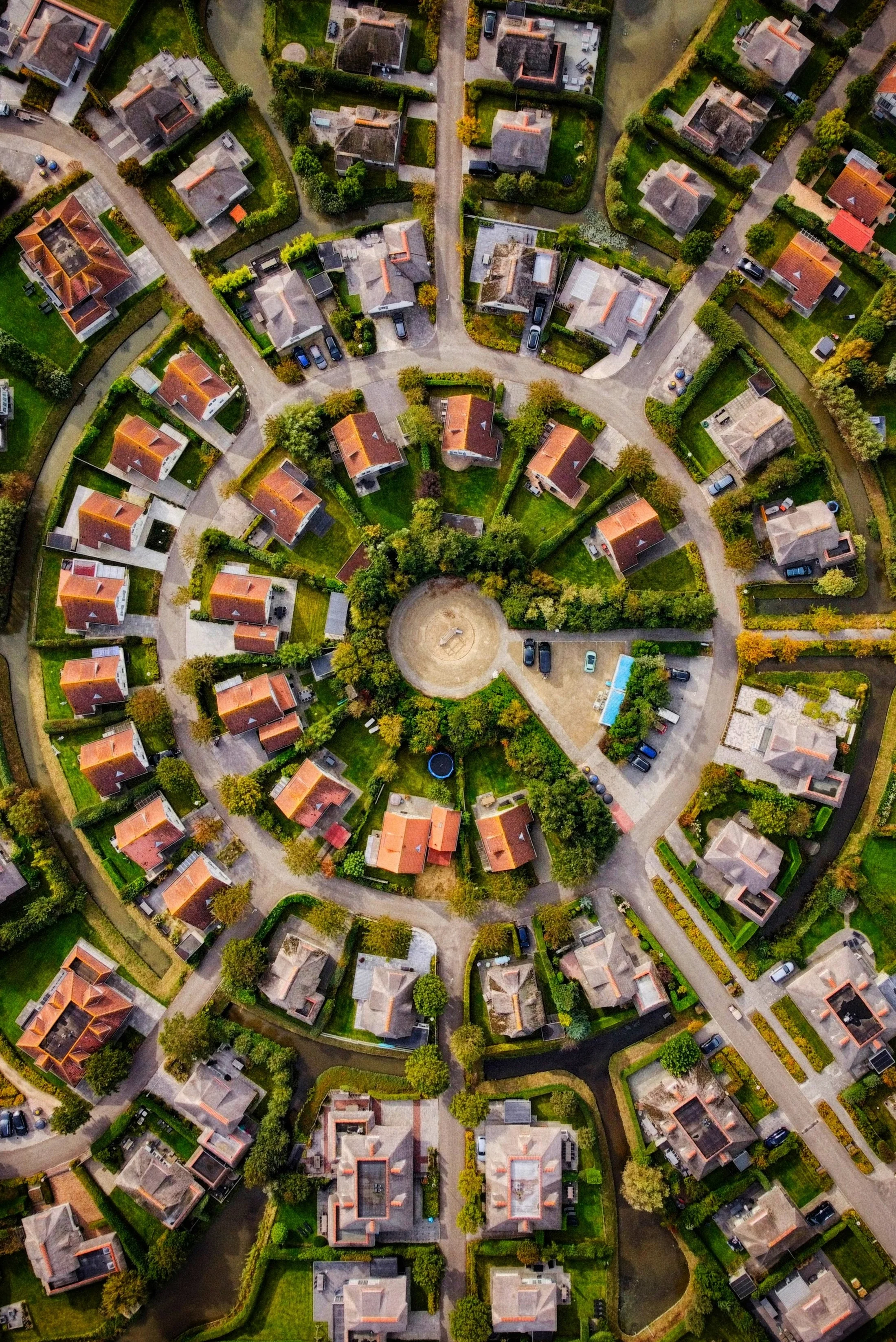 Aerial property plan showing multiple improvement project areas